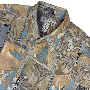 Tori Richard Shirt Mens L Multicolor Abstract Tropical Cotton Lawn Made in USA